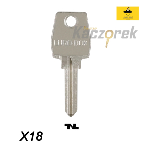 Mieszkaniowy 234 - klucz surowy - Euro-Box do zamka X18 - seria 43